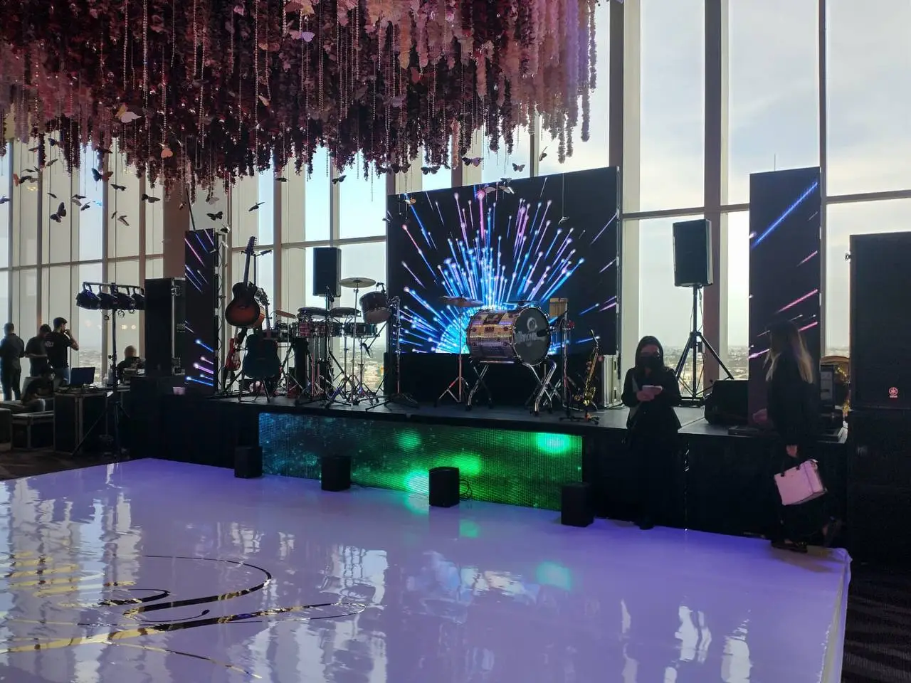 Pantalla LED en un evento social